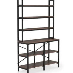 Store Tribesigns 6-Tier Bookshelf, Industrial Etagere Bookcase Storage Rack