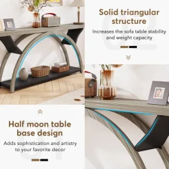 Cheap Tribesigns 2-Tier Console Table, 70.9
