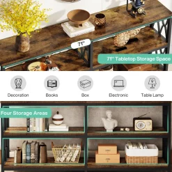 Outlet Tribesigns 3-Tier Console Table, 70.9