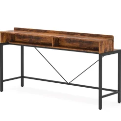 Cheap Tribesigns 2-Tier Console Table, 70.9" Sofa Hallway Table with Open Shelves