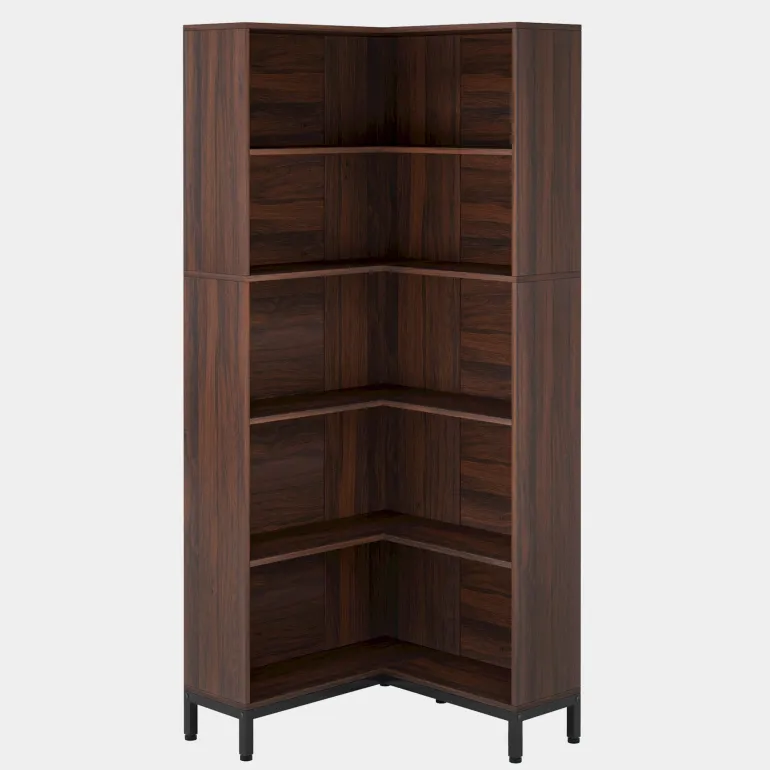 Fashion Tribesigns 6-Tier Corner Bookcase, 71 inch L-Shaped Etagere Bookshelf