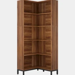 Fashion Tribesigns 6-Tier Corner Bookcase, 71 inch L-Shaped Etagere Bookshelf