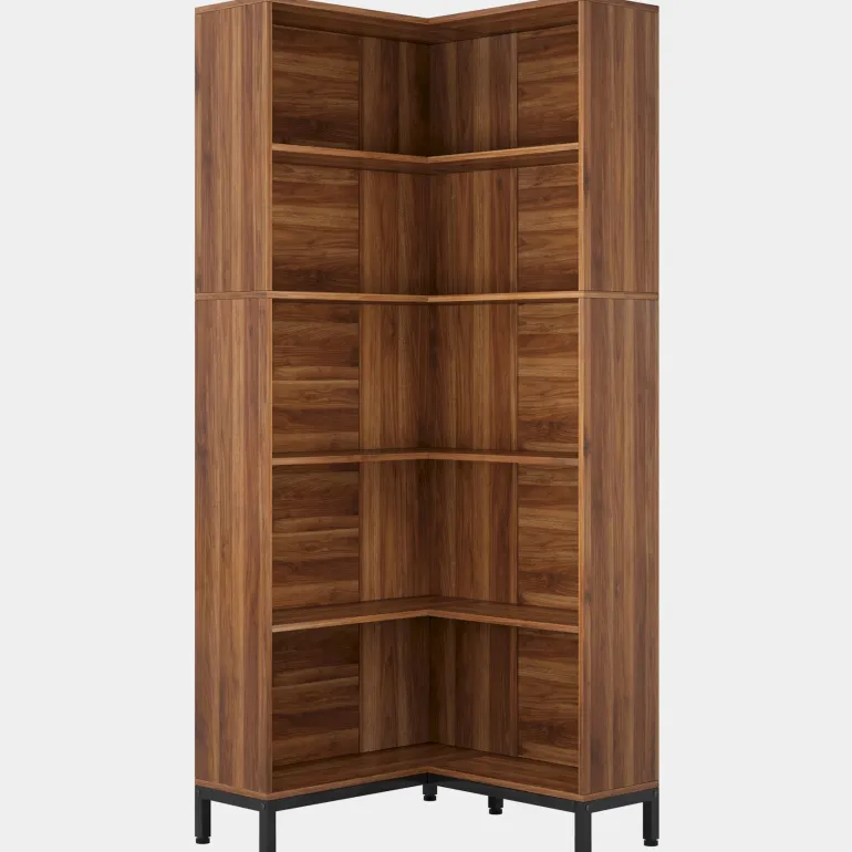 Fashion Tribesigns 6-Tier Corner Bookcase, 71 inch L-Shaped Etagere Bookshelf