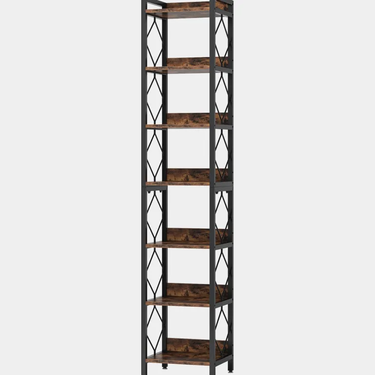 Discount Tribesigns 7-Tier Corner Shelf, 78.7" Narrow Bookshelf Corner Bookcase