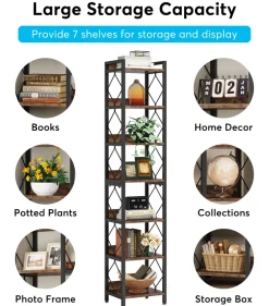 Discount Tribesigns 7-Tier Corner Shelf, 78.7