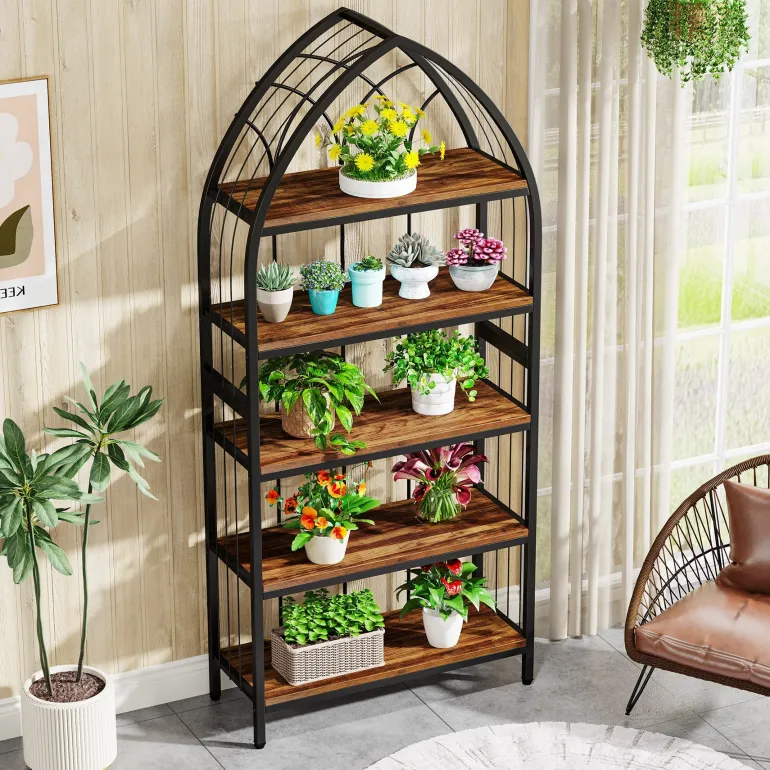 Store Tribesigns 5-Tier Plant Stand, 74.8" Plant Shelf Flower Potted Stand Rack