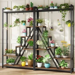 Best Sale Tribesigns 7-Tier Plant Stand, 70.9" Tall Flower Plant Shelf with 5 S-Hooks