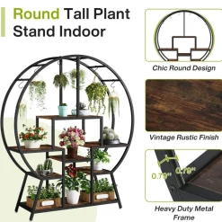 Fashion Tribesigns 7-Tier Round Plant Stand, 65