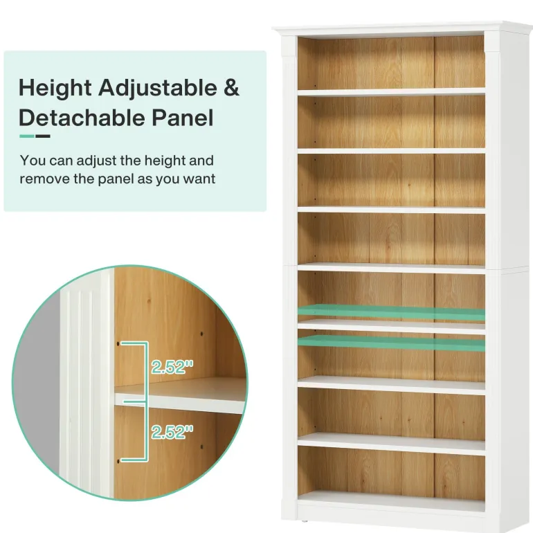 Cheap Tribesigns 8-Tier Shoe Rack, Wooden Freestanding Shoe Storage Cabinet for 32-40 Pairs