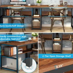 New Tribesigns Two Person Desk, 78.7