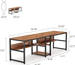 New Tribesigns Two Person Desk, 78.7