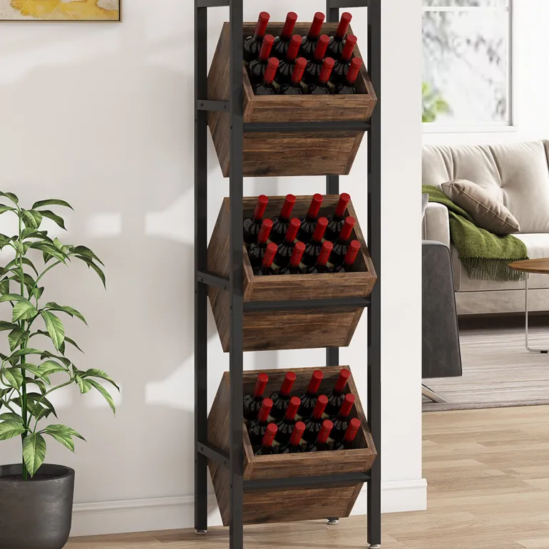 Best Tribesigns Wine Rack, 3 Tier Freestanding Wine Storage Stand