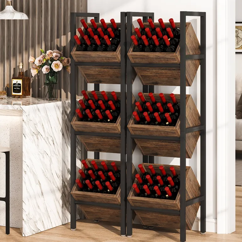 Best Tribesigns Wine Rack, 3 Tier Freestanding Wine Storage Stand