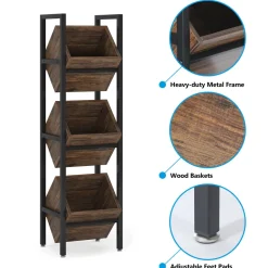Best Tribesigns Wine Rack, 3 Tier Freestanding Wine Storage Stand