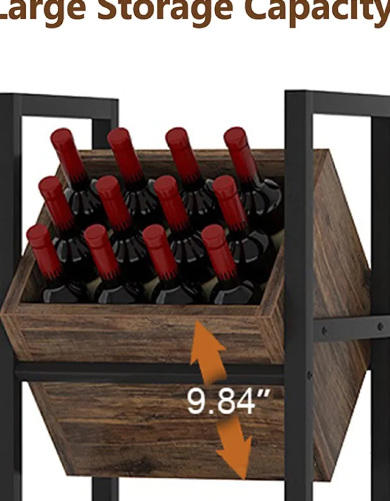 Best Tribesigns Wine Rack, 3 Tier Freestanding Wine Storage Stand