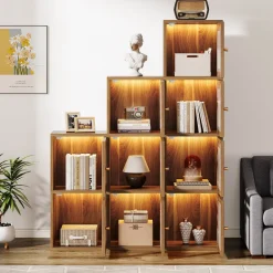 Online Tribesigns Wood Bookshelf, 63