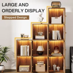 Online Tribesigns Wood Bookshelf, 63