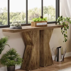 Clearance Tribesigns Wood Console Table, 55