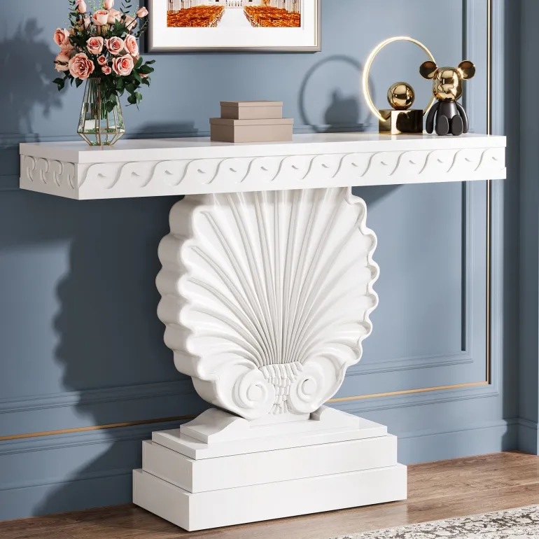 Fashion Tribesigns Wood Console Table, Elegant Entryway Table Hallway Table