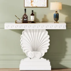 Fashion Tribesigns Wood Console Table, Elegant Entryway Table Hallway Table