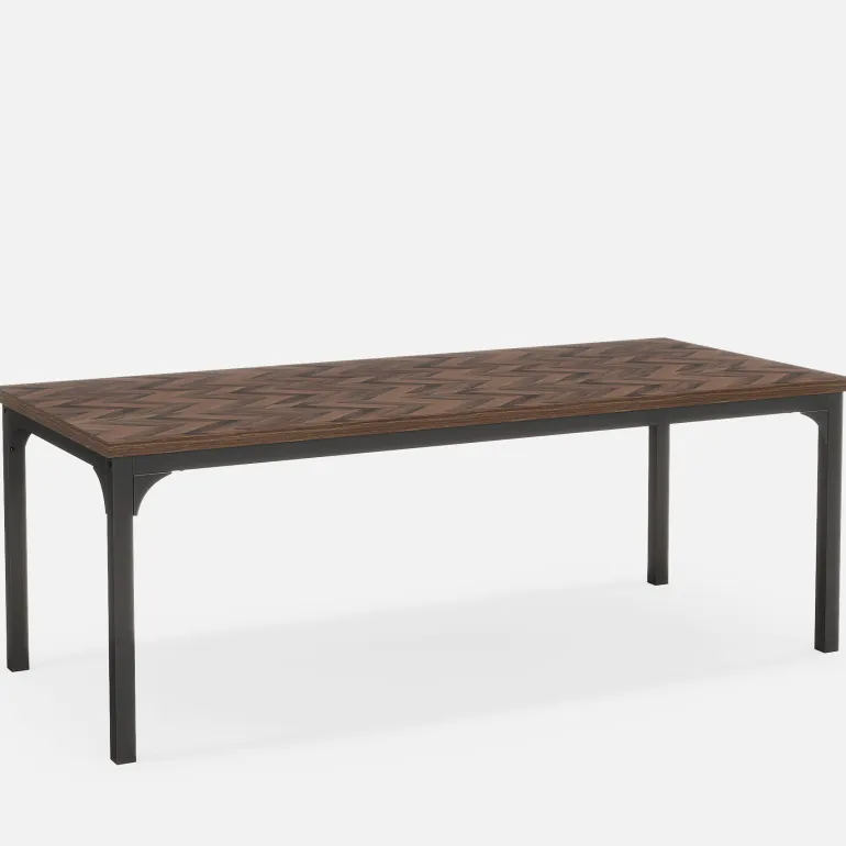 Online Tribesigns Wood Dining Table, 70.9" Farmhouse Kitchen Dinner Table for 6-8