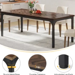 Online Tribesigns Wood Dining Table, 70.9
