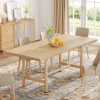 Fashion Tribesigns Wood Dining Table, 63" Farmhouse Kitchen Dinner Table for 6 People