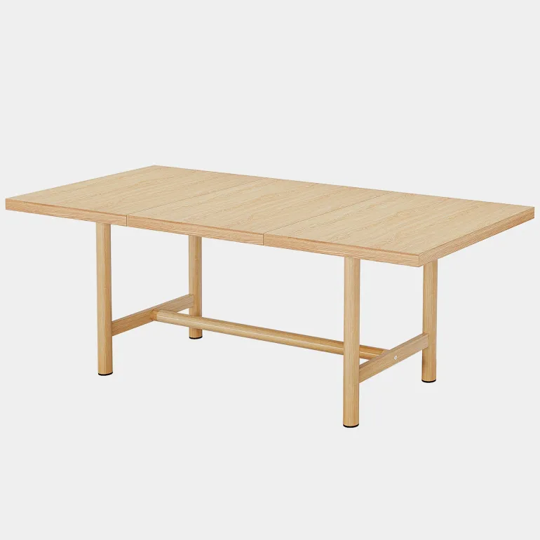 Fashion Tribesigns Wood Dining Table, 63" Farmhouse Kitchen Dinner Table for 6 People