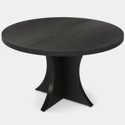 Outlet Tribesigns Wood Dining Table, 47.24 Inches Round Kitchen Table for 4-6