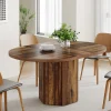 Clearance Tribesigns Wood Dining Table, 55" Kitchen Dinner Table For 4 - 6