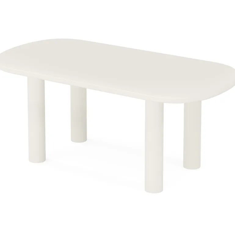 Store Tribesigns Wood Dining Table, 63" Modern Oval Kitchen Table for 4 - 6 People