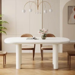 Store Tribesigns Wood Dining Table, 63