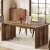 Discount Tribesigns Wood Dining Table, 63" Rectangular Kitchen Dinner Table for 4 - 6