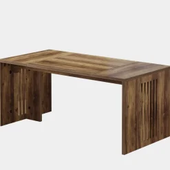 Discount Tribesigns Wood Dining Table, 63" Rectangular Kitchen Dinner Table for 4 - 6