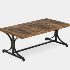 Best Tribesigns Wood Dining Table, 62.4" Sturdy Kitchen Table for Kitchen, Living Room