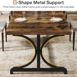 Best Tribesigns Wood Dining Table, 62.4