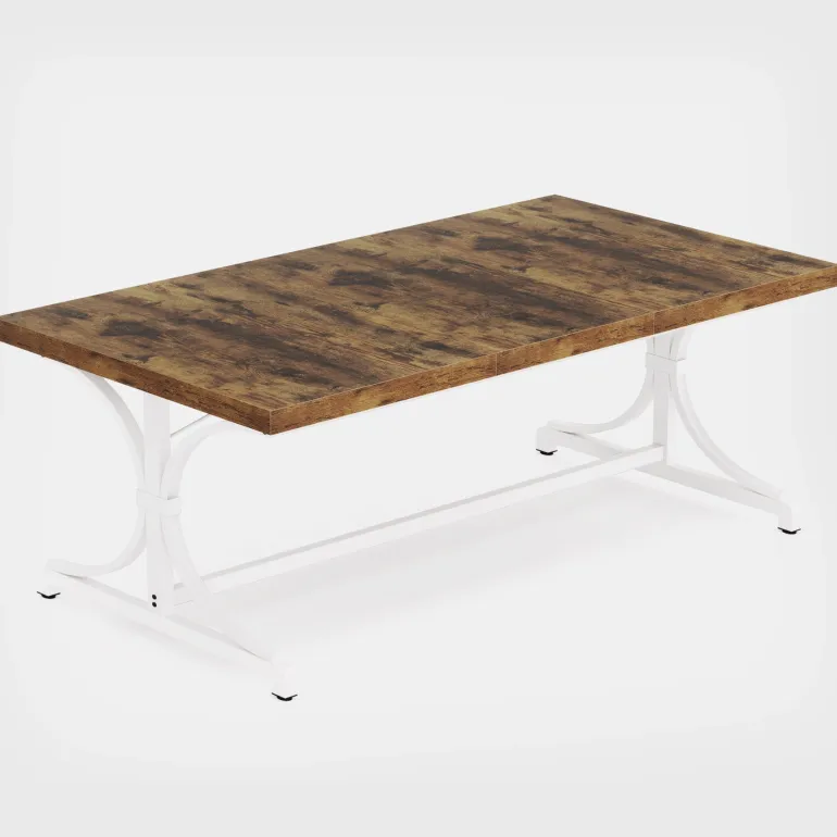 Best Tribesigns Wood Dining Table, 62.4" Sturdy Kitchen Table for Kitchen, Living Room