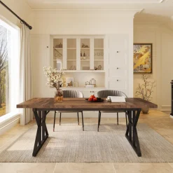 Flash Sale Tribesigns Wood Dining Table, Farmhouse 70.8