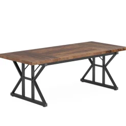 Flash Sale Tribesigns Wood Dining Table, Farmhouse 70.8