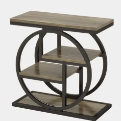Sale Tribesigns Wood End Table, 4 - Tier Side Table with Storage Shelves