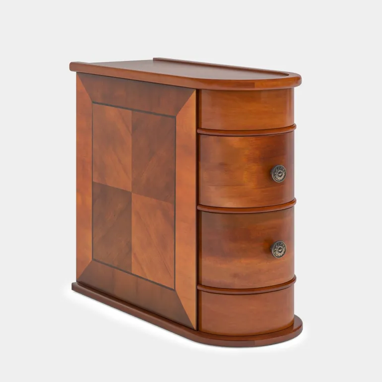 Sale Tribesigns Wood End Table, Narrow Side Table Nightstand with 2 Drawers