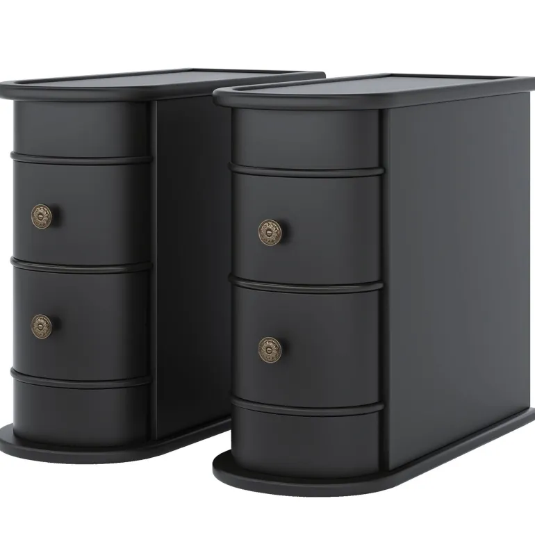 Sale Tribesigns Wood End Table, Narrow Side Table Nightstand with 2 Drawers
