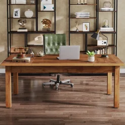 Cheap Tribesigns Wood Executive Desk, 70.9
