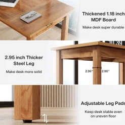 Cheap Tribesigns Wood Executive Desk, 70.9