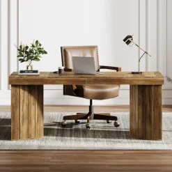 New Tribesigns Wood Executive Desk, 63