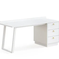 Best Tribesigns Wood Executive Desk,55 Inches Computer Desk with Storage Drawers