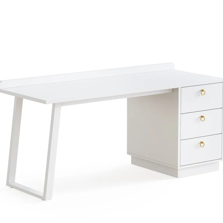 Best Tribesigns Wood Executive Desk,55 Inches Computer Desk with Storage Drawers