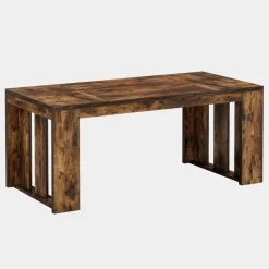 New Tribesigns Wood Kitchen Table, 63" Farmhouse Dining Table for 4 - 6 People