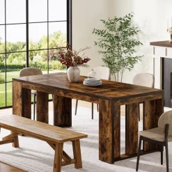 New Tribesigns Wood Kitchen Table, 63