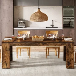 New Tribesigns Wood Kitchen Table, 63